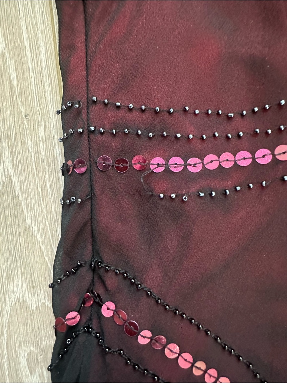 Vintage Sue Wong Nocturne Dress Silk Beaded Sequins 90s Y2K Vampy Flapper Sz 6 - Picture 11 of 12